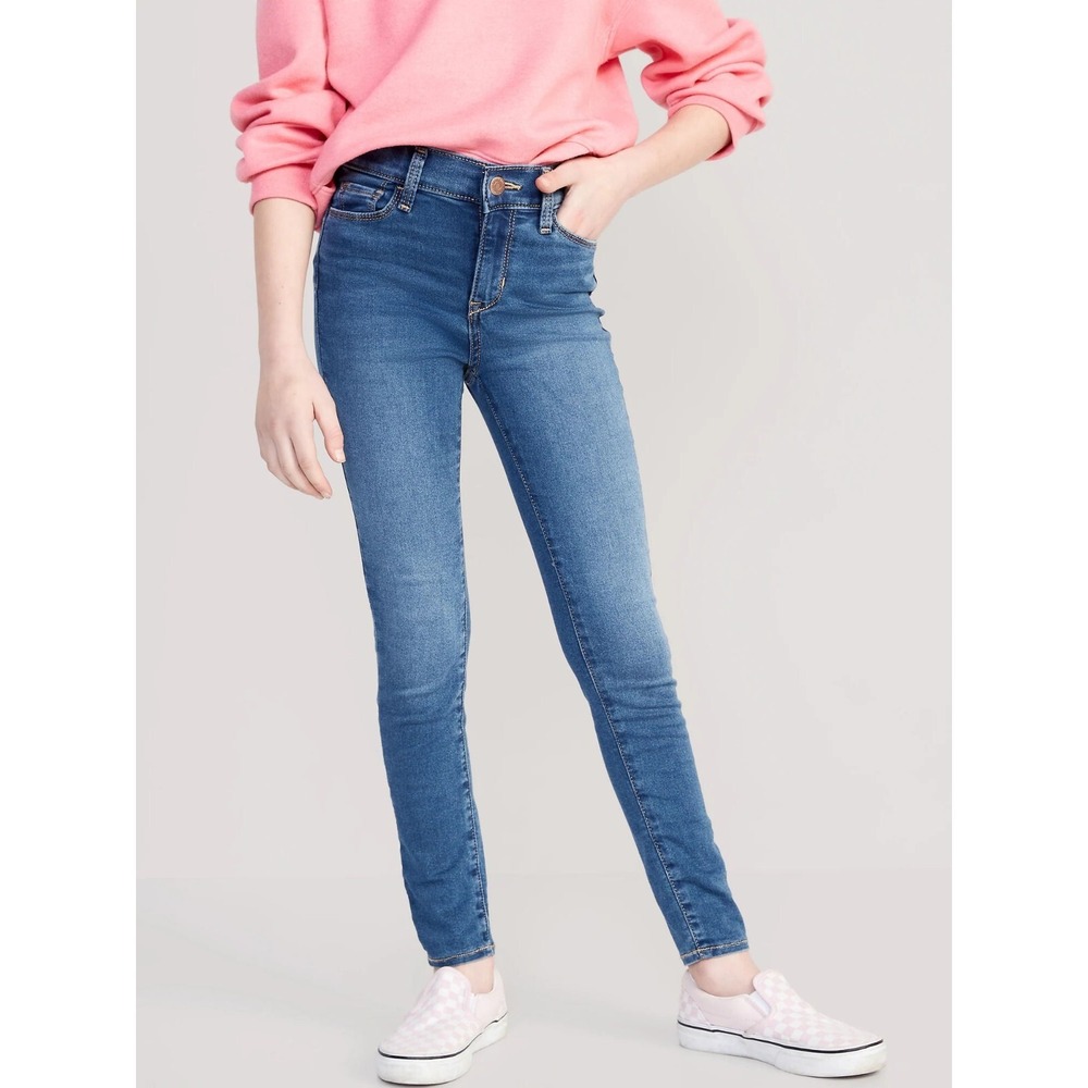 Old Navy Girls High Waisted Rockstar 360° Stretch Jeggings‎ - Med Wash - Sz 14